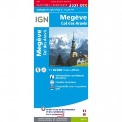Buy IGN Top 25 Megève / Col des Aravis Résistante /3531OT