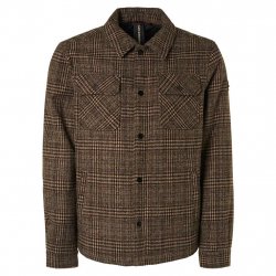 Buy NO EXCESS Jacket Short Fit Check With Wool /khaki