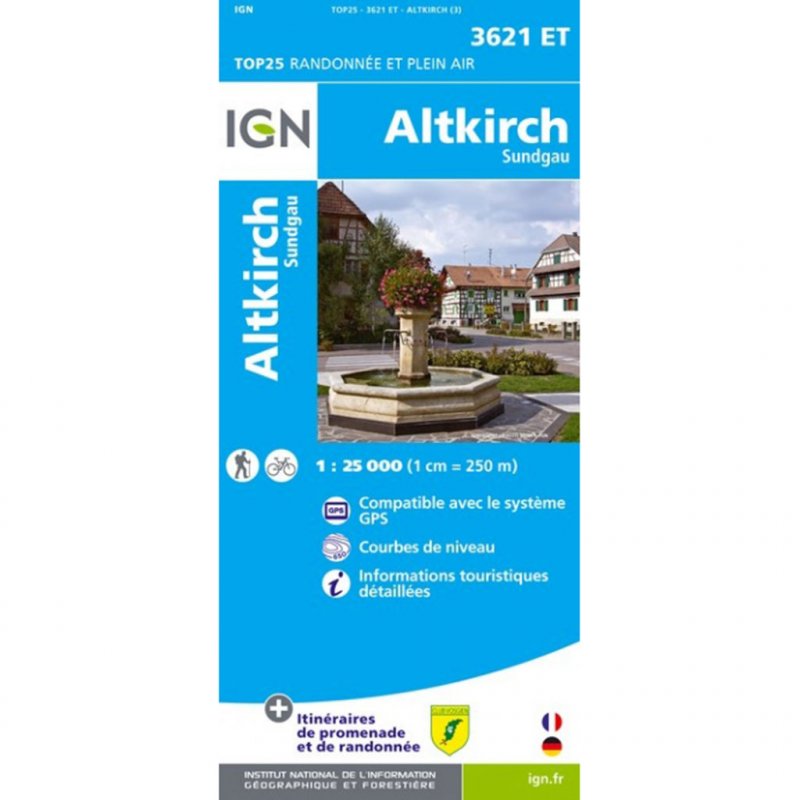 IGN Top 25 Altkirch Sundgau /3621ET