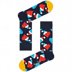 Buy HAPPY SOCKS Santa Love Smiley Sock /bleu fonce
