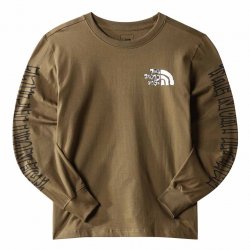 Buy THE NORTH FACE Heavyweight Tee Ls Printed /military olive