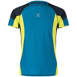 Buy MONTURA Run Energy Tshirt /bleu gris jaune