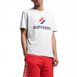 Buy SUPERDRY Code Sl Stacked Apq Tee /cadet grey marl