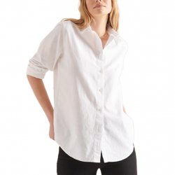 Buy SUPERDRY Linen Boyfriend Shirt /optic