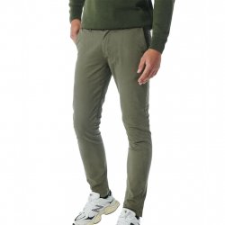 Buy NO EXCESS Pants Chino Garment Dyed Stretch /dark seagreen