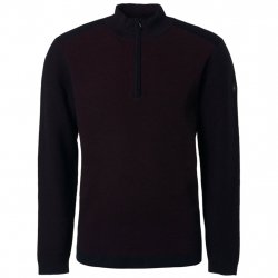 Buy NO EXCESS Pullover Half Zipper 2 Coloured Jacquard /dark red