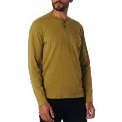 Buy NO EXCESS T Shirt Long Sleeve Granddad Melange /dark greenolive