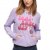 SUPERDRY 70' Retro Font Graphic Hoodie /pale lilac marl