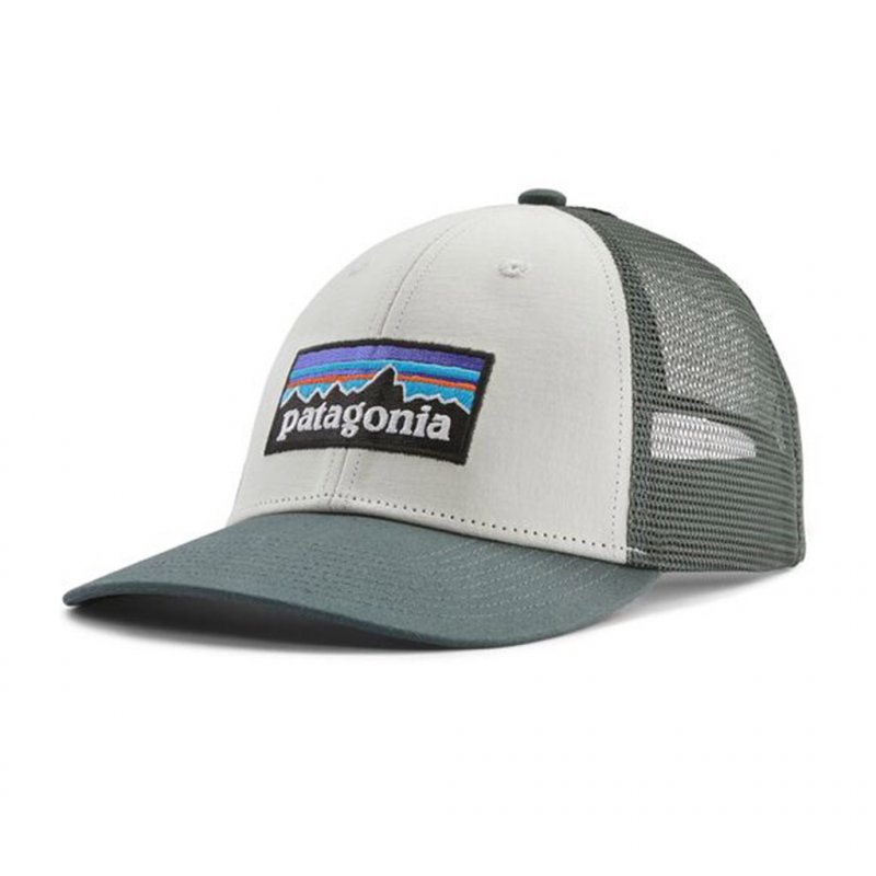 PATAGONIA P6 Logo LoPro Trucker Hat /white nouveau green