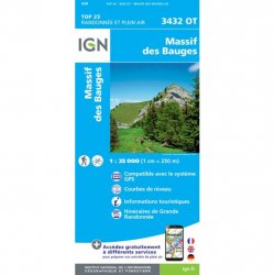 Buy IGN Top 25 Massif des Bauges /3432OT