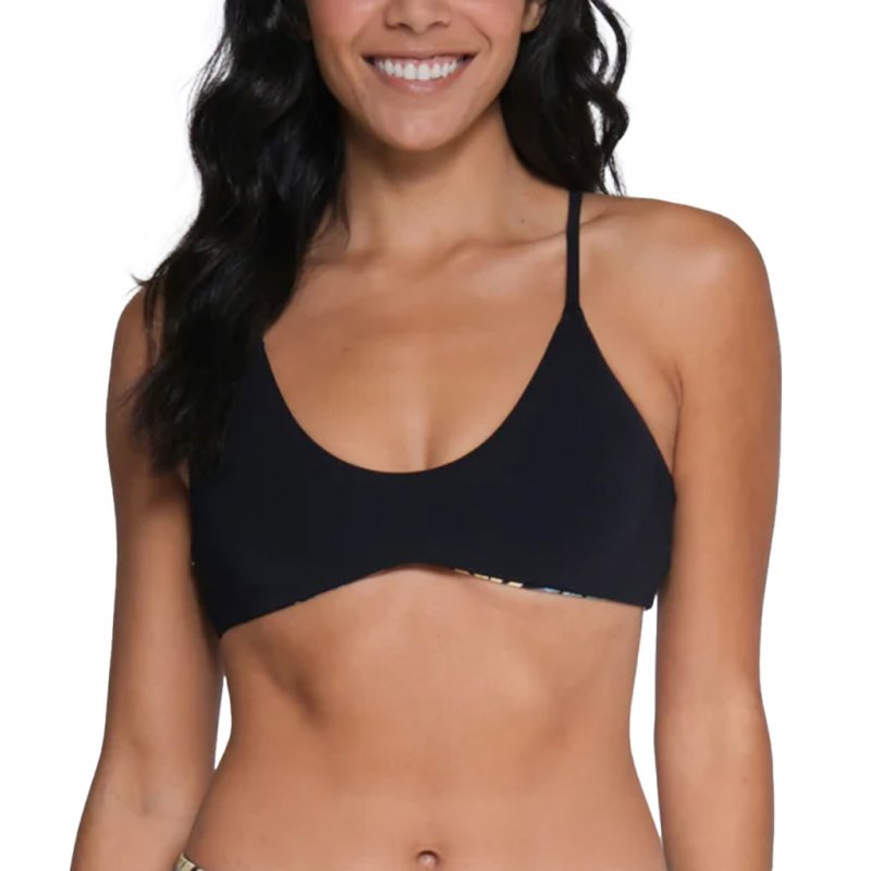 SALTY CREW Tandem Reversible Bikini Top /black