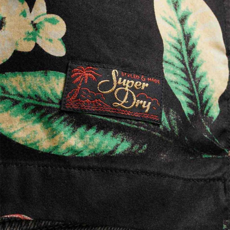 SUPERDRY Vintage Hawaiian S/S Shirt /black pineapples