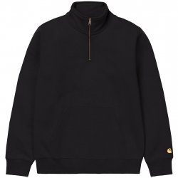 Buy CARHARTT WIP Chase Neck Zip Sweat /black gold