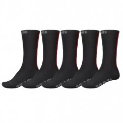 Buy GLOBE Stripe Hi Crew Sock 5 Pack /black red