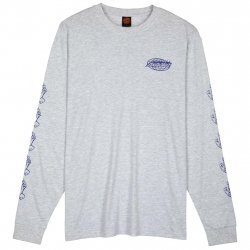 Buy SANTA CRUZ L/s T-Shirt Global Flame Dot Mono /athletic heather