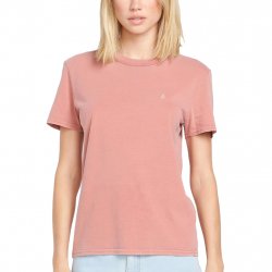 Buy VOLCOM Solid Stone Emb Tee W /mauve rose