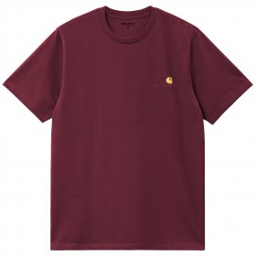 CARHARTT WIP American Script Ss Tshirt /malbec