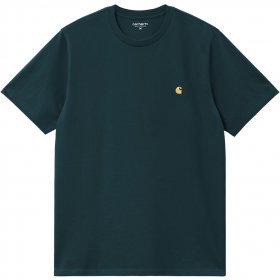 CARHARTT WIP Chase Ss Tshirt /duck blue gold