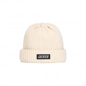 JACKER Team Logo Short Beanie /beige