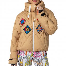 ROSSIGNOL CASTELBAJAC Lumy Down Bomber Jacket  W /beige mountain