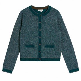 WHITE STUFF Charlotte Sparkle Cardigan /mid teal