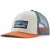 PATAGONIA P-6 Logo LoPro Trucker Hat /white w redtail rust