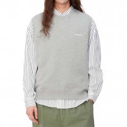 Buy CARHARTT WIP Script Vest Sweatshirt /grey heather white