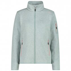 Buy CMP Women Knitted Melange Fleece Jacket /jade bianco