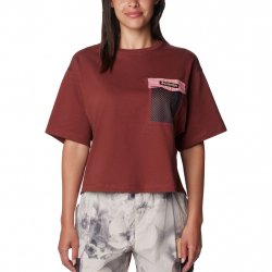 Buy COLUMBIA Painted Peak Knit Ss Cropped Top W /spice pink agave