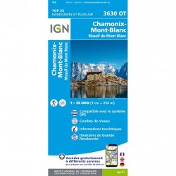 Buy IGN Top 25 Chamonix Massif du Mont Blanc /3630OT