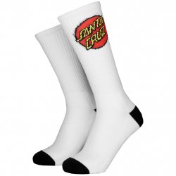 Buy SANTA-CRUZ Classic Dot Sock x 2 /white black 42/45