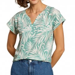 Buy WHITE STUFF Nelly Notch Neck Tee /teal print