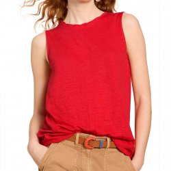 Buy WHITE STUFF Rylee Linen Vest /brt red