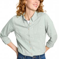 Buy WHITE STUFF Sophie Organic Cotton Shirt /mid green