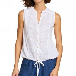 Buy WHITE STUFF Tulip Jersey Sleeveless Shirt /pale ivory